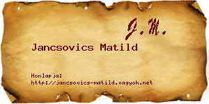 Jancsovics Matild névjegykártya